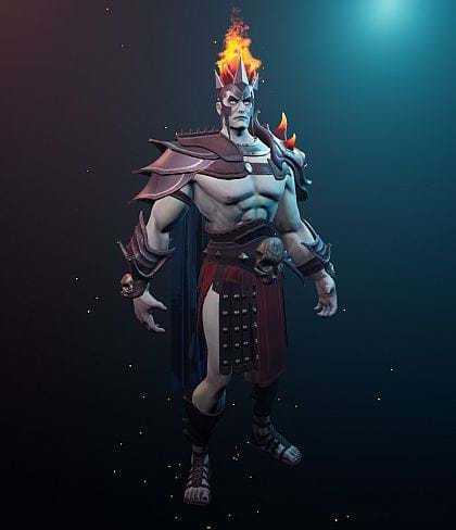 The image shows a computer generated model of Greek God Hades