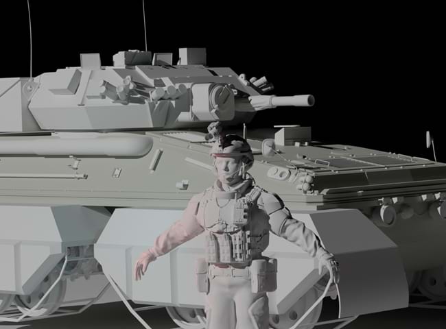 'Projecting Future Military Equipment Through the Lens of Halo' is a 2023 Digital Graduate Show project by Daniel Worden, a Computer Arts student at Abertay University.