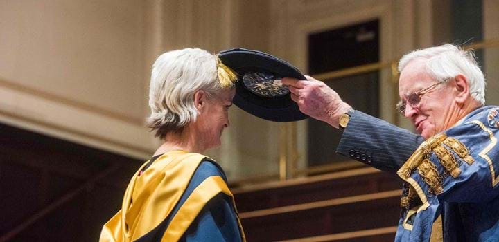 Judy Murray receiving Honorary Degree from Abertay University