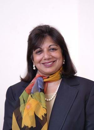 A picture of Kiran Mazumadar-Shaw smiling