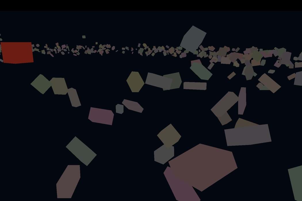 “Asteroid Belt Simulation” is a 2020 Digital Graduate Show project by Rowan Stockton, a student at Abertay University.