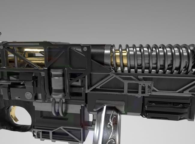 “Video Game Firearm Design” is a 2020 Digital Graduate Show project by Alex Skirving, a student at Abertay University.