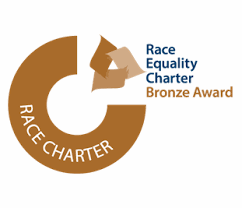 Race equality charter bronze award brown logo small