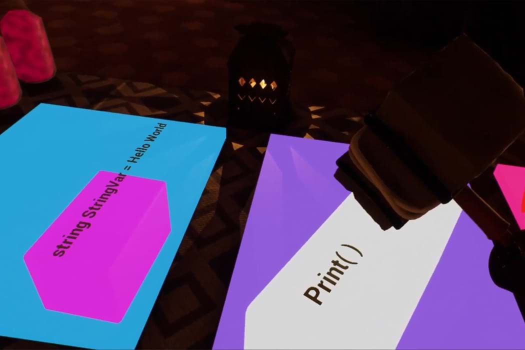 'Measuring How Effectively A VR Game Can Teach Programming Basics' is a 2023 Digital Graduate Show project by Luke McFarlane, a Computer Game Applications Development student at Abertay University.