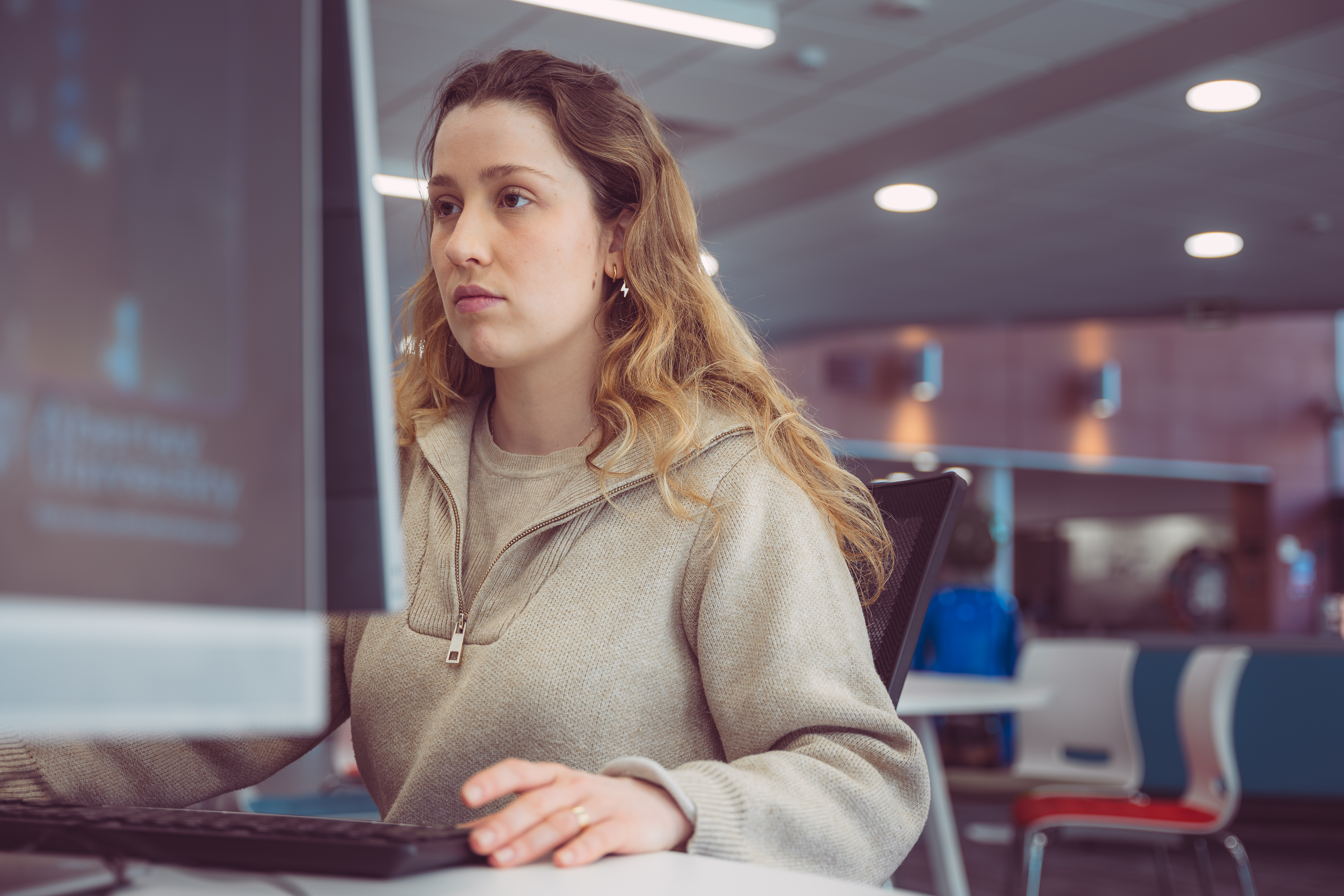 Students sitting around talking