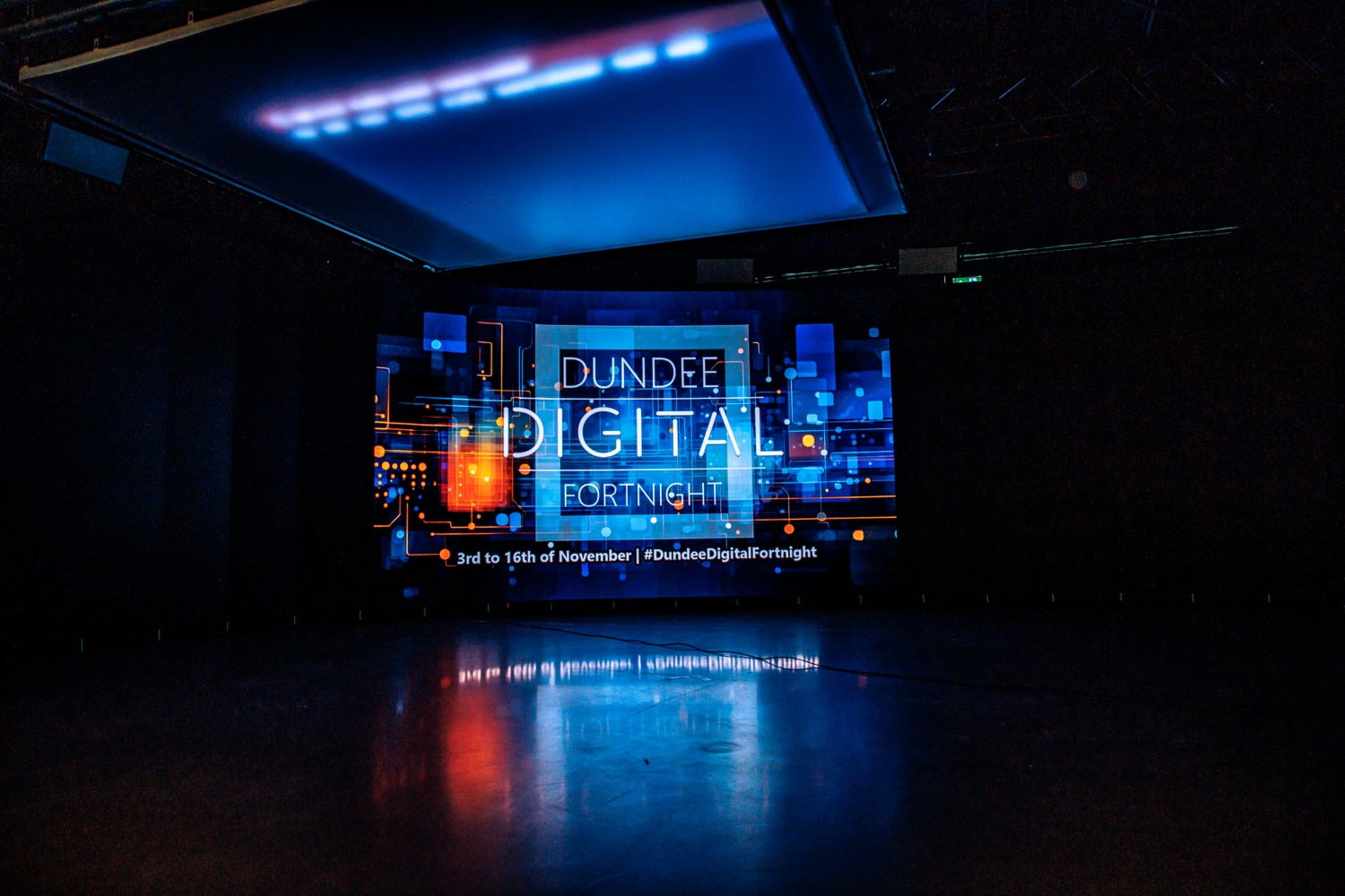 The DDF logo on a digital screen