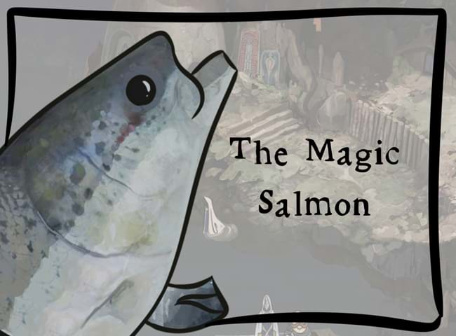 "The Magic Salmon: Celtic History both Fun and Accurate" is a 2022 Digital Graduate Show project by Izzy Collins, a Computer Arts student at Abertay University. 