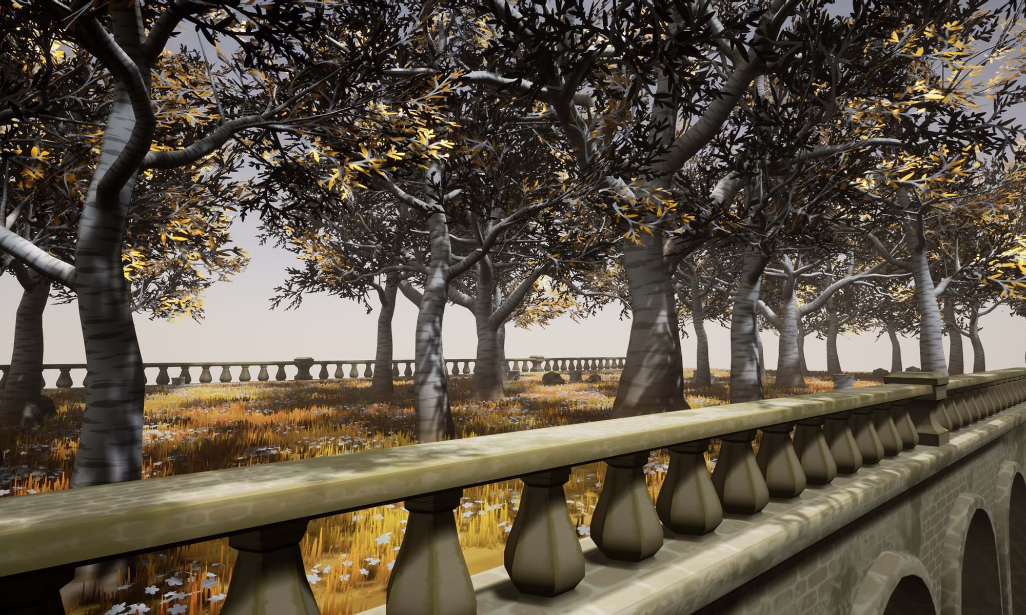 'Limbo's Bridge - An Applicative Study of Foliage in Game Design' is a 2023 Digital Graduate Show project by Christopher Brown, a Games Design and Production student at Abertay University.