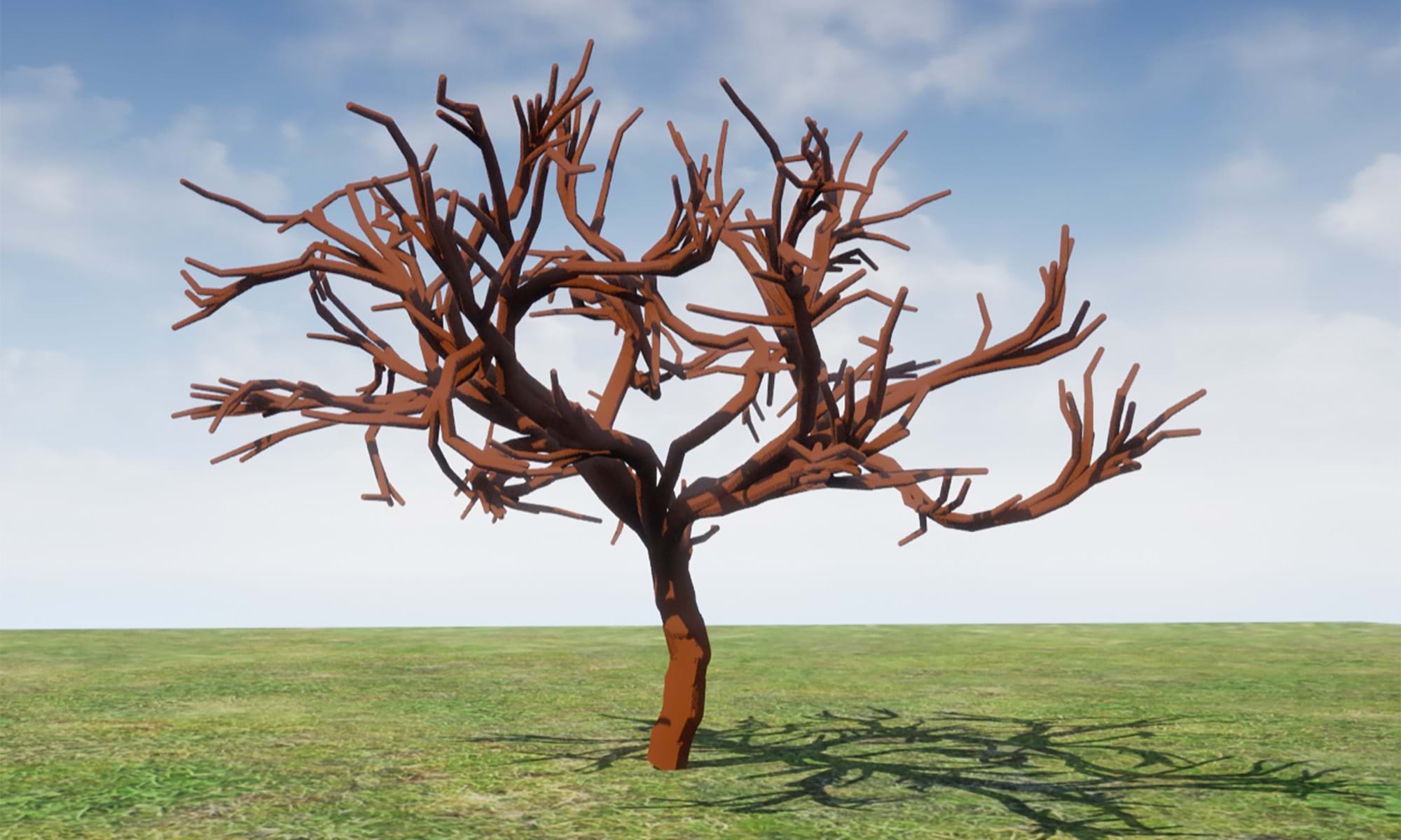 'Procedurally generating, environmentally responsive trees.' is a 2023 Digital Graduate Show project by Stylianos Zachariou, a Computer Game Applications Development student at Abertay University.