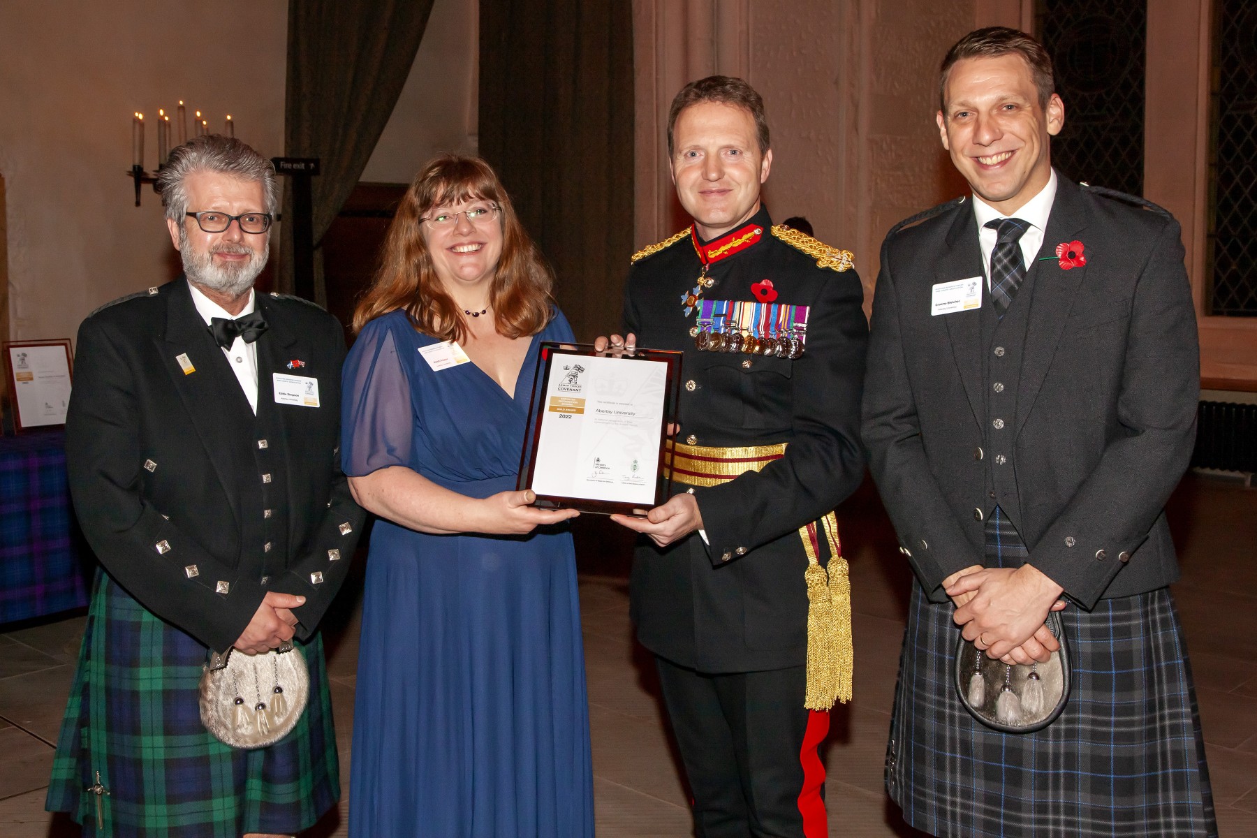 Abertay achieves gold award in Armed Forces Employer Recognition Scheme