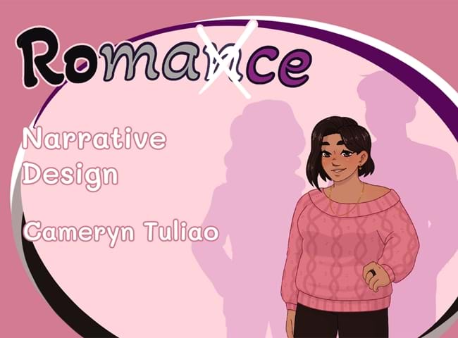 'Romace' is a 2023 Digital Graduate Show project by Cameryn Tuliao, a Games Design and Production student at Abertay University.